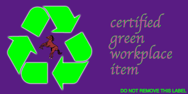 Certified Green Workplace Item label
